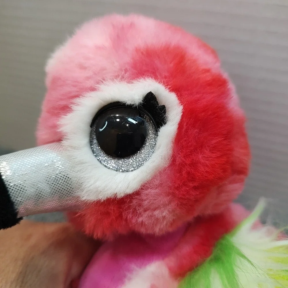 Pink Flamingo Chirping Plush Toy Big‎ Eyes Shiny Beak Feet